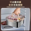Food-grade stainless steel sealed food storage box, special storage box for kitchen refrigerators, portable lunch box for outdoor picnics details Picture